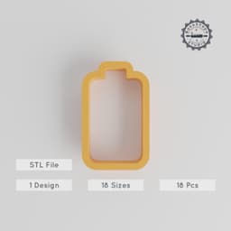 Battery Shape Cutter Set, 18 Sizes for Cookies, Fondant & Clay, Energy Cell Designs, Power & Electricity Theme PRODUCT_1445 3d model