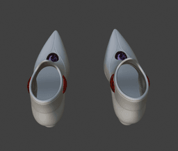 Lunar Sailor Boots – Fantasy BJD Shoes for 1:6 Dolls & Display Versions 3d model