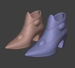 Lunar Sailor Boots – Fantasy BJD Shoes for 1:6 Dolls & Display Versions 3d model