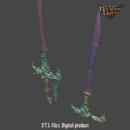Fantasy Githyanki Laezel Greatsword Baldurs Gate 3 3d model