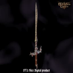 Fantasy Githyanki Laezel Greatsword Baldurs Gate 3 3d model