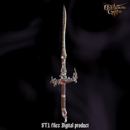 Fantasy Githyanki Laezel Greatsword Baldurs Gate 3 3d model