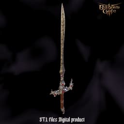 Fantasy Githyanki Laezel Greatsword Baldurs Gate 3 3d model