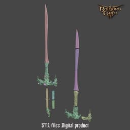Fantasy Githyanki Laezel Greatsword Baldurs Gate 3 3d model