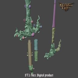 Fantasy Githyanki Laezel Greatsword Baldurs Gate 3 3d model