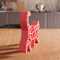 Low Poly Walking Cat Wall and Tabletop Art 3d model