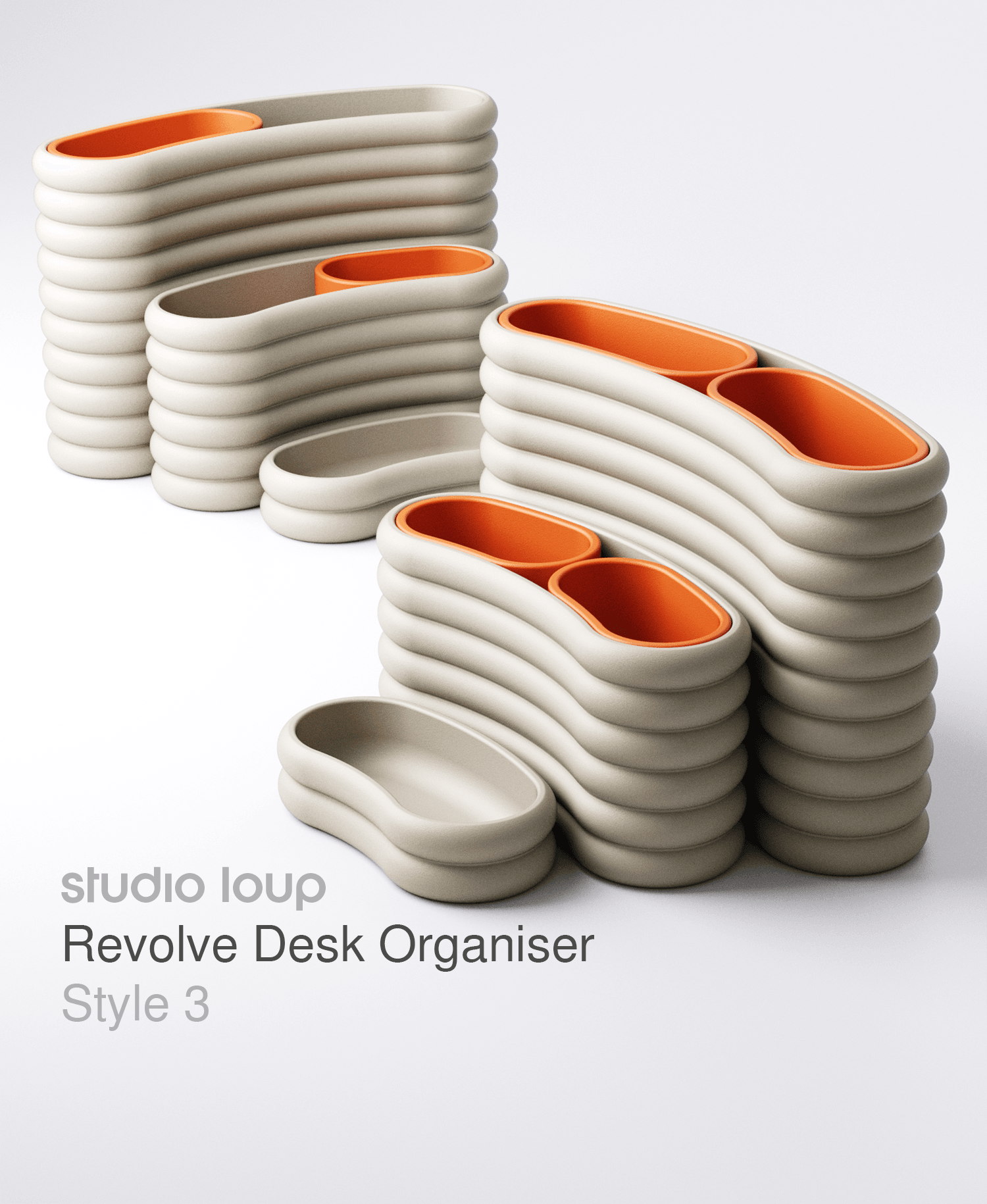 Revolve Desk Organiser Style 3 3d model