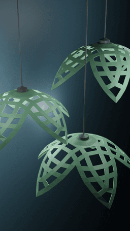 simple leafs light shade natural 3d model
