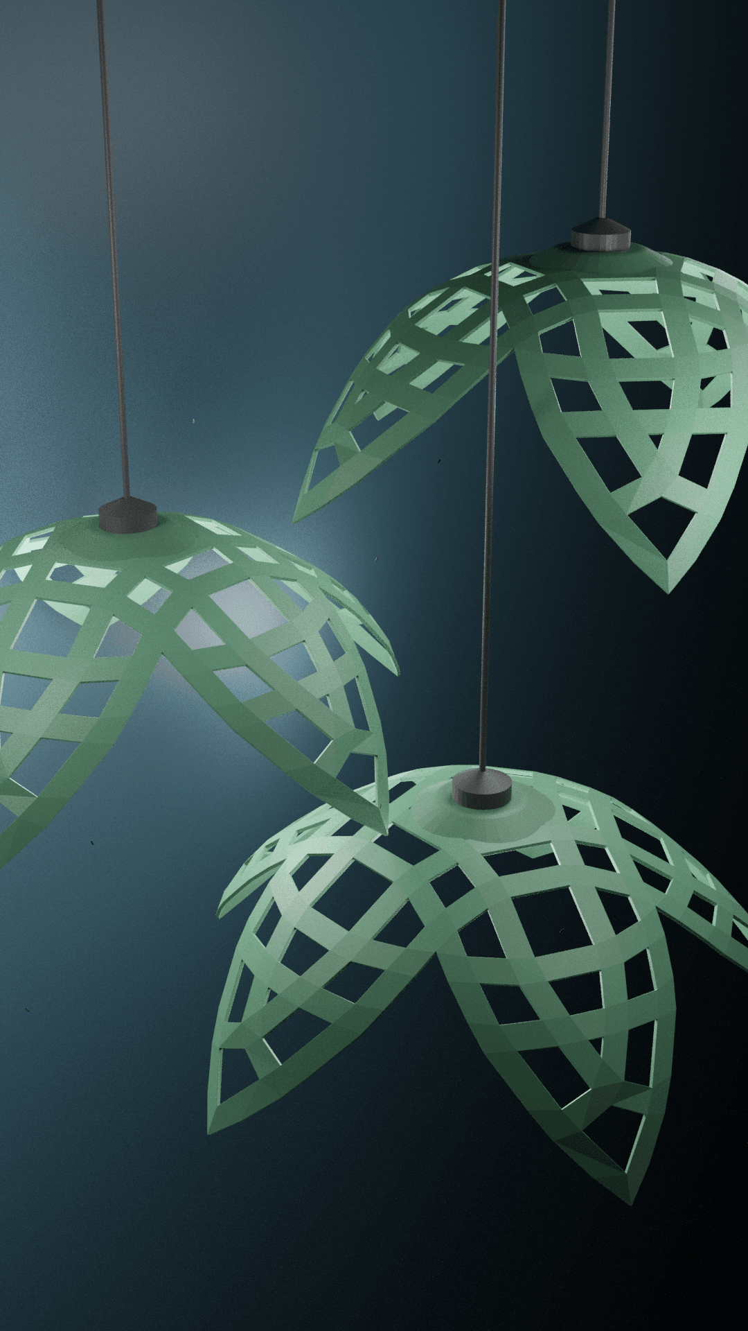 simple leafs light shade natural 3d model