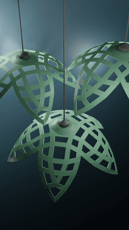 simple leafs light shade natural 3d model