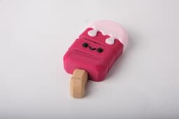 Pink Popsicle Flexi Figurine - Kawaii Desk Buddy 3d model