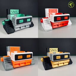 SNB2: Sticky Note Bot (Snib) - Desktop Organizer 3d model