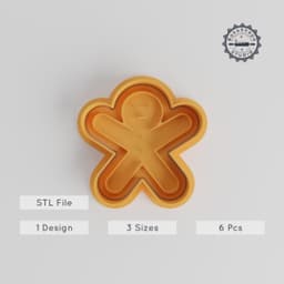 Teddy Bear Cookie Cutter & Stamp Set, 3 Sizes, Perfect for Cookies & Fondant, 6 Piece Bundle PRODUCT_4972 3d model