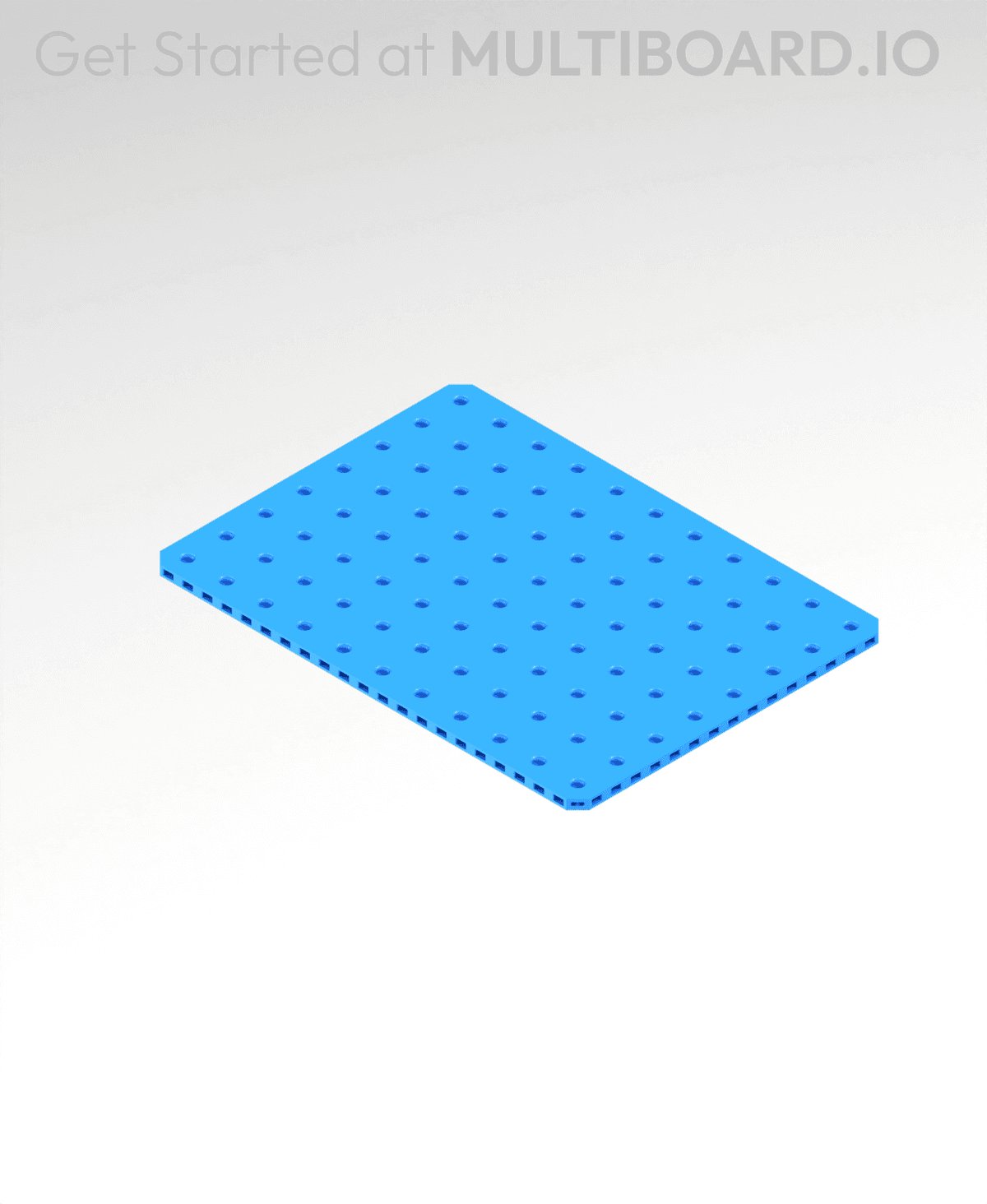 8x11 MU offset Mid Density Small Thread Plate - 3D model by Multiboard ...