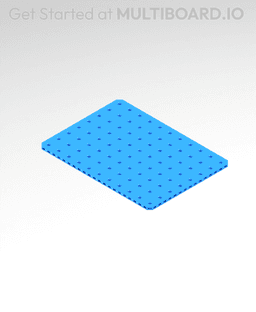 8x11 MU - Small Thread Offset MU - MultiBoard Plate 3d model