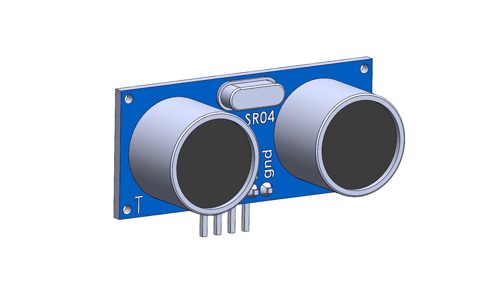 HC-SR04 Ultrasonic Sensor 3D Model 3d model