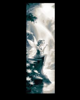 The little Fairy idling a while by the water side - set of bookmarks 3d model