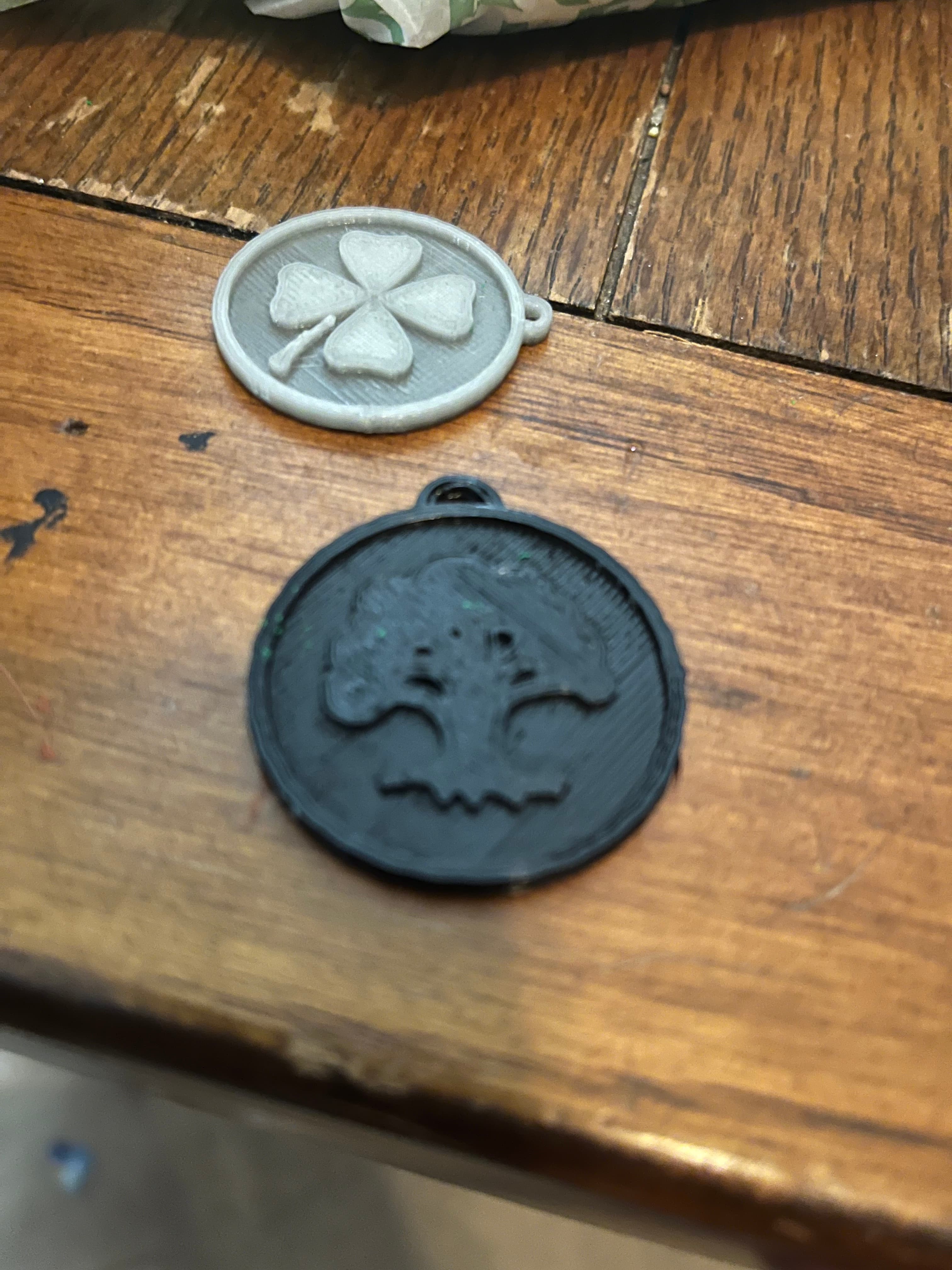 MTG forest keychain 3d model