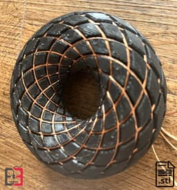 TIRE | Orgone Scalar | Rodin Coil Torus STL 100mm x 35mm .STL Diameter Coil | Magnetic Generator 3d model