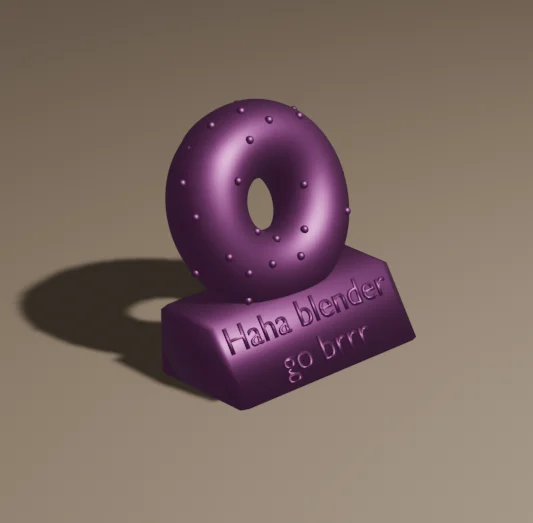 Blender donut meme 3d model