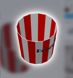 Striped Popcorn Bucket 3d model