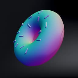 FREE The Simpsons Donut, Pinky Glazed Donut With Sprinkles 3d model