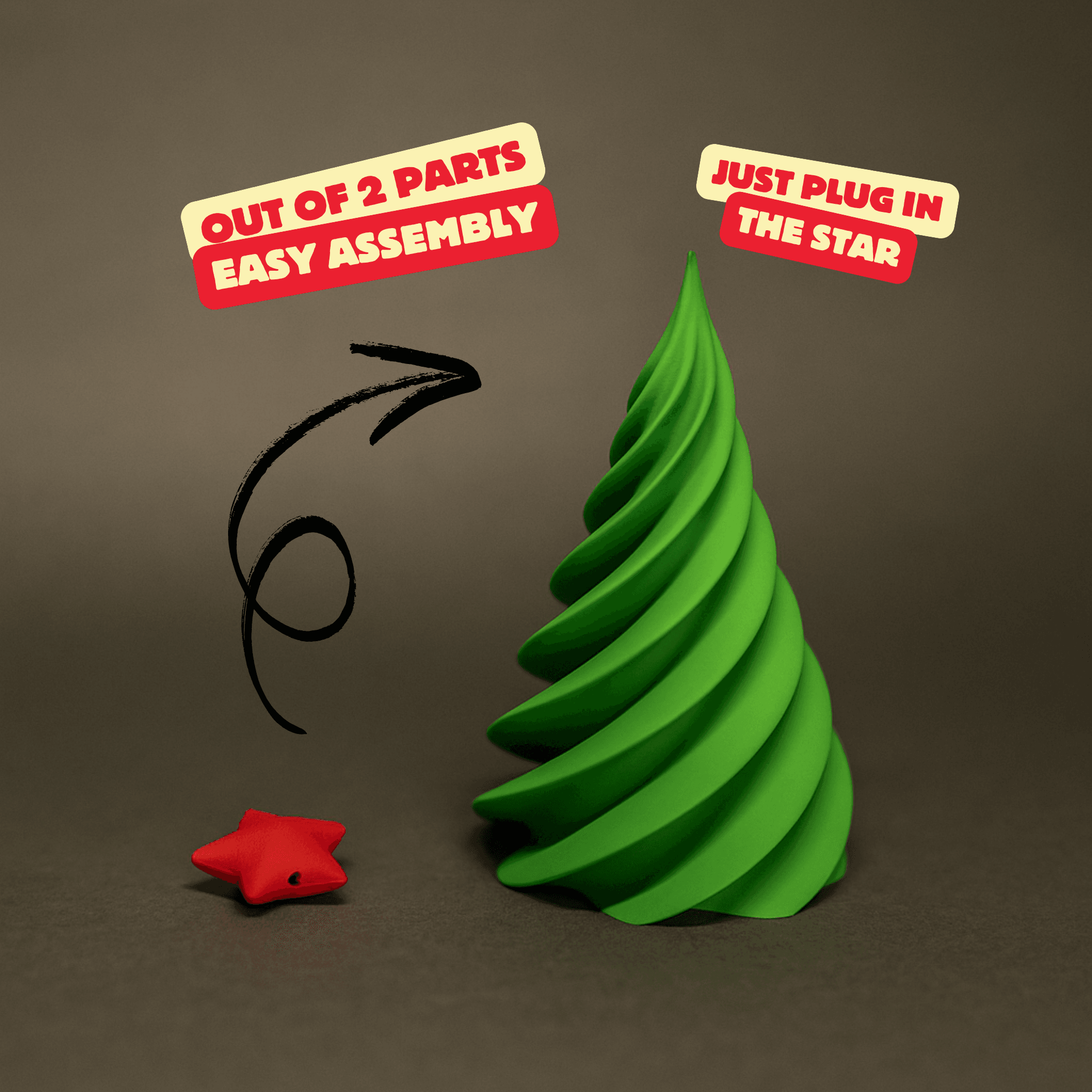SWIRL CHRISTMAS TREE / CHRISTMAS DECOR / DECOR 3d model