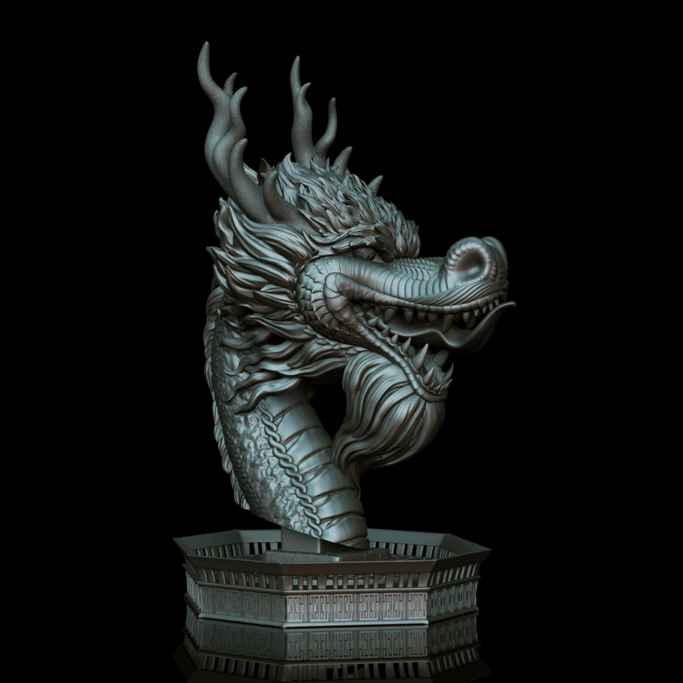 2024 Year of The Dragon Bust 3d model