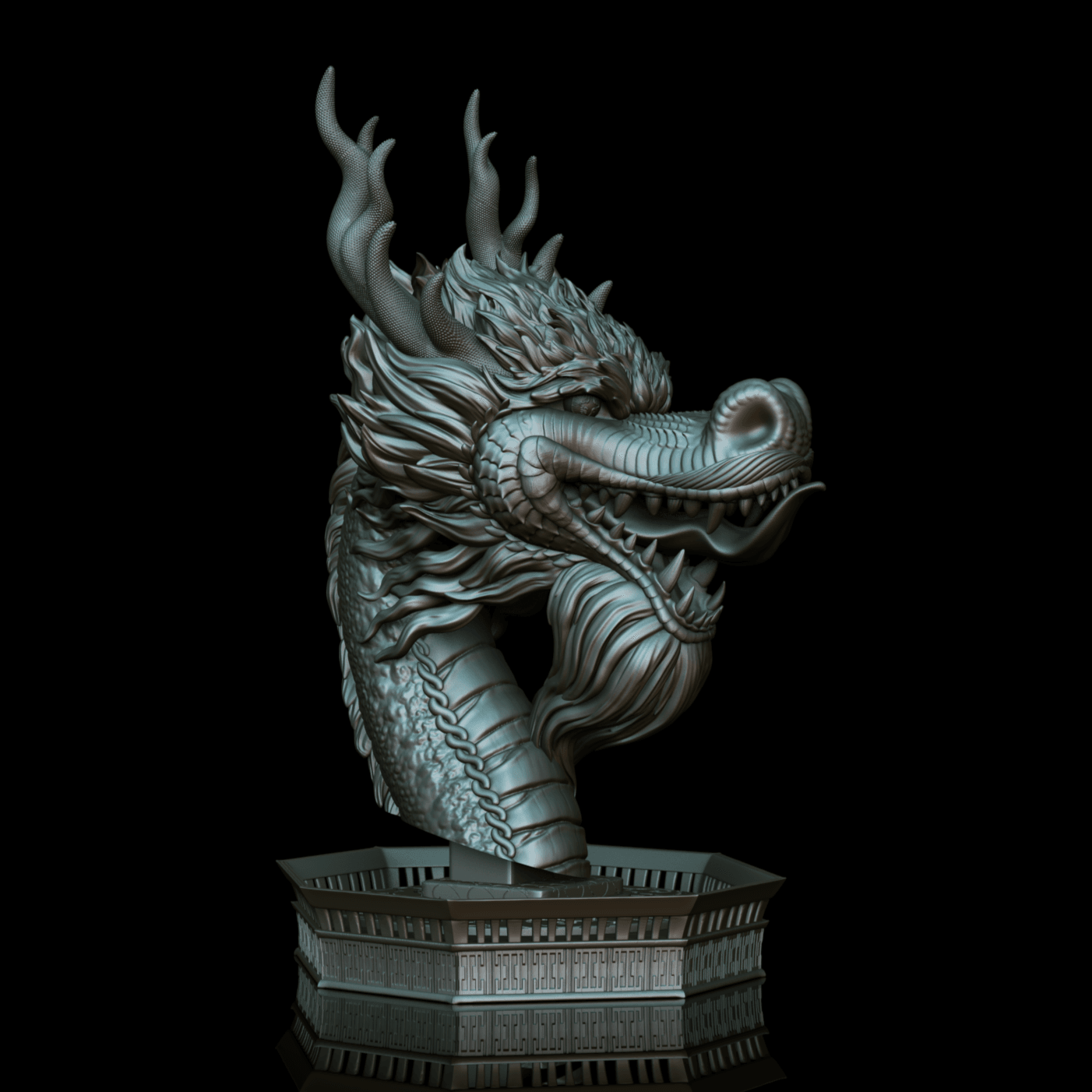 2024 Year of The Dragon Bust 3d model