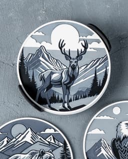 Mountain Wildlife Coasters 3d model