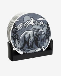Mountain Wildlife Coasters 3d model