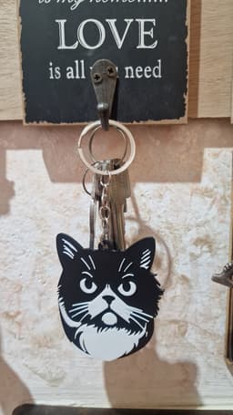 Exotic shorthair keychain 3d model
