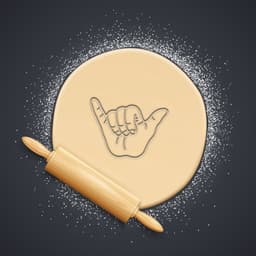 Shaka Sign Cookie Cutter, Biscuit Cutter 3d model