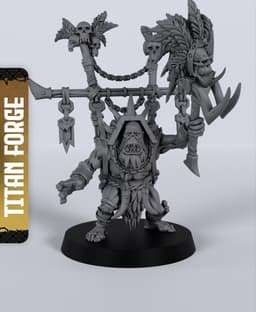 Orc Shaman on foot - With Free Dragon - 5e DnD Inspired for RPG and Wargamers 3d model
