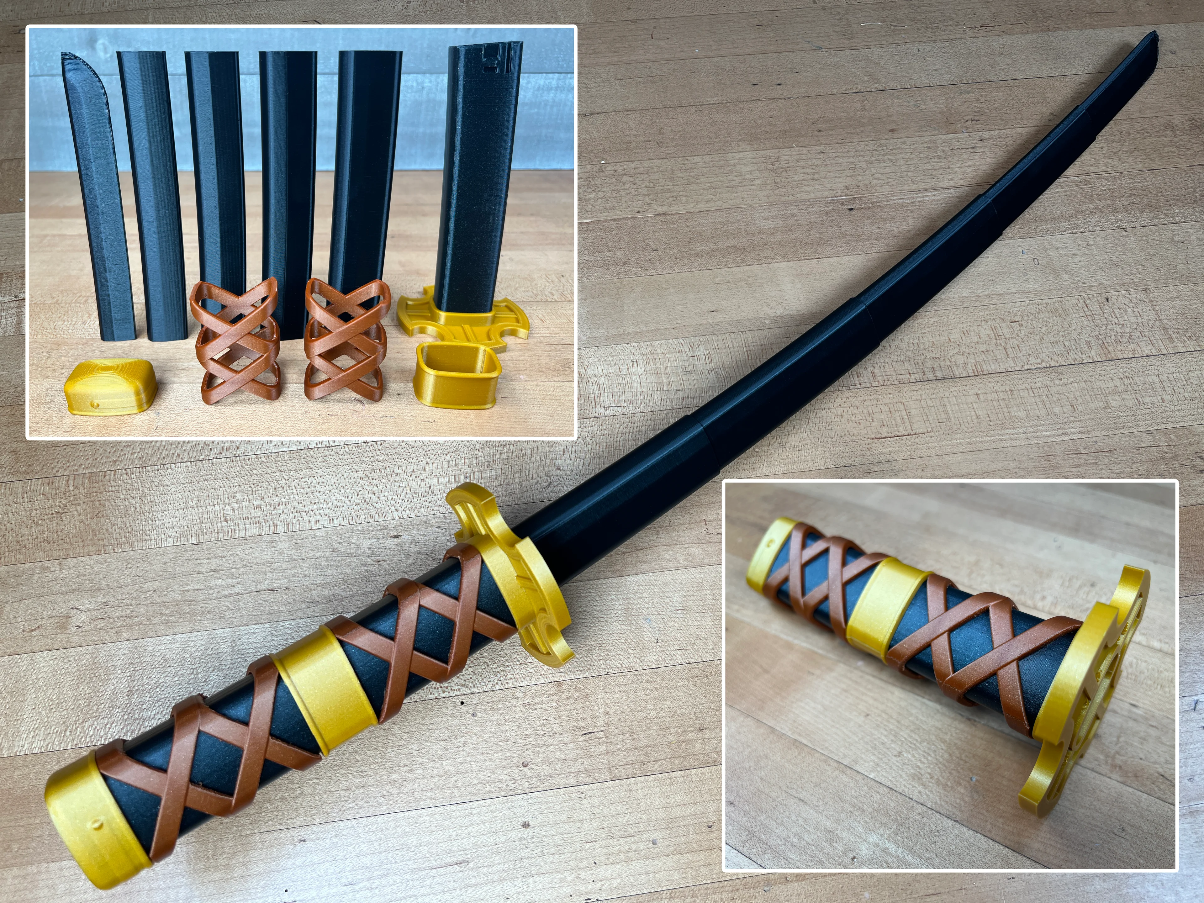 Sandai Kitetsu Multi-Part Collapsing Sword 3d model