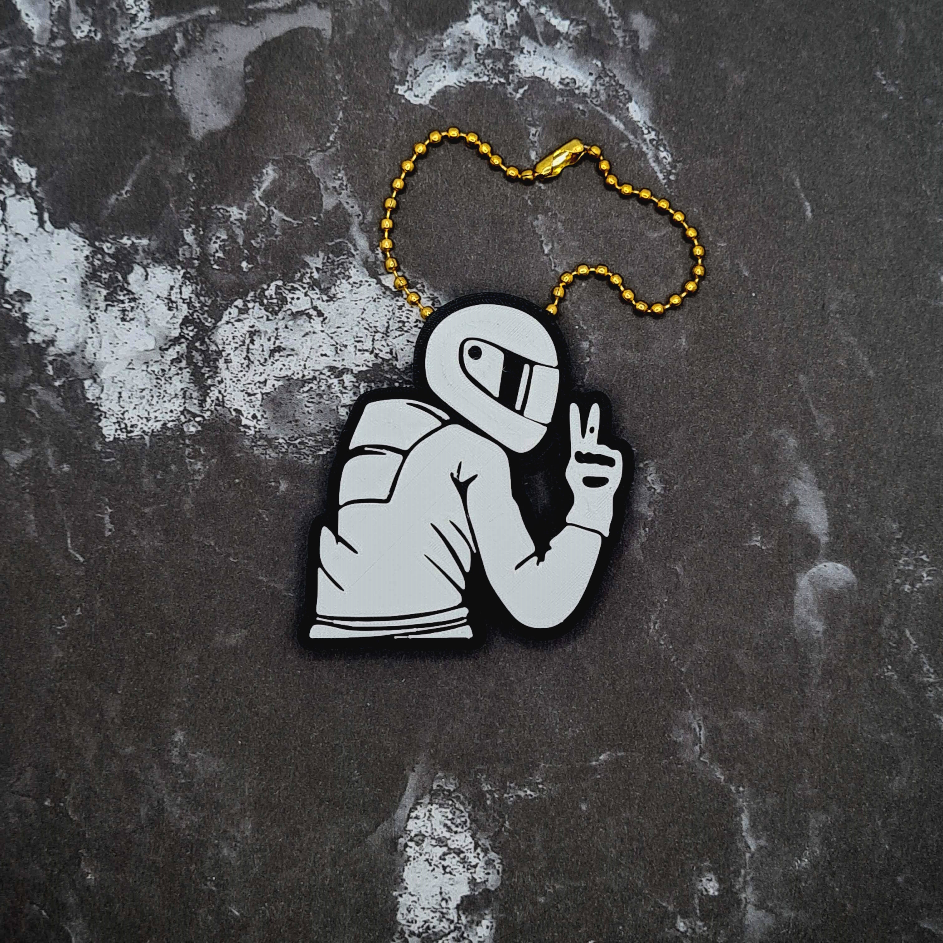 Biker Keychain 3d model