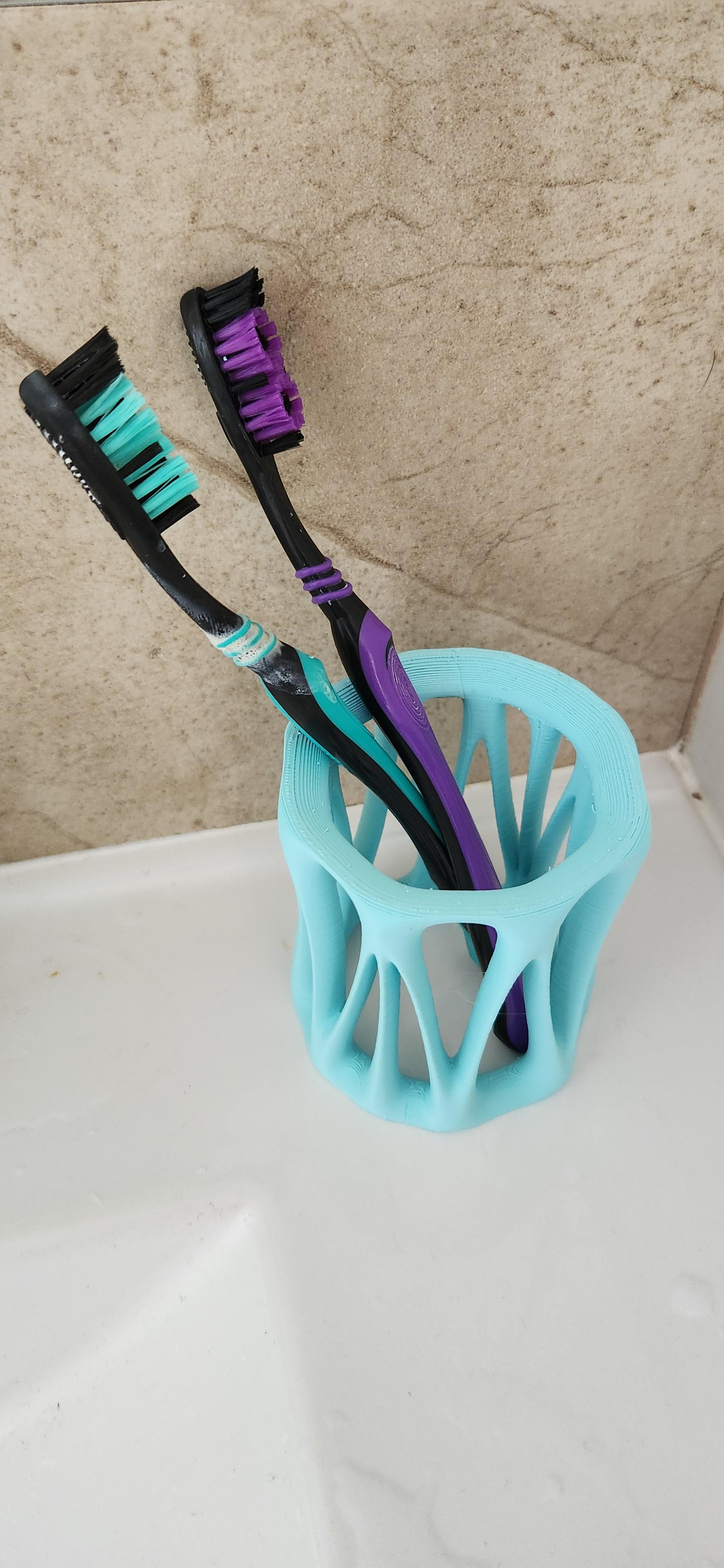 Voronoi Toothbrush Holder 3d model