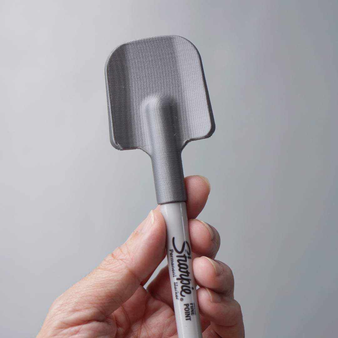 Sharpie Spade Cap with Rock Pile Holder 3d model
