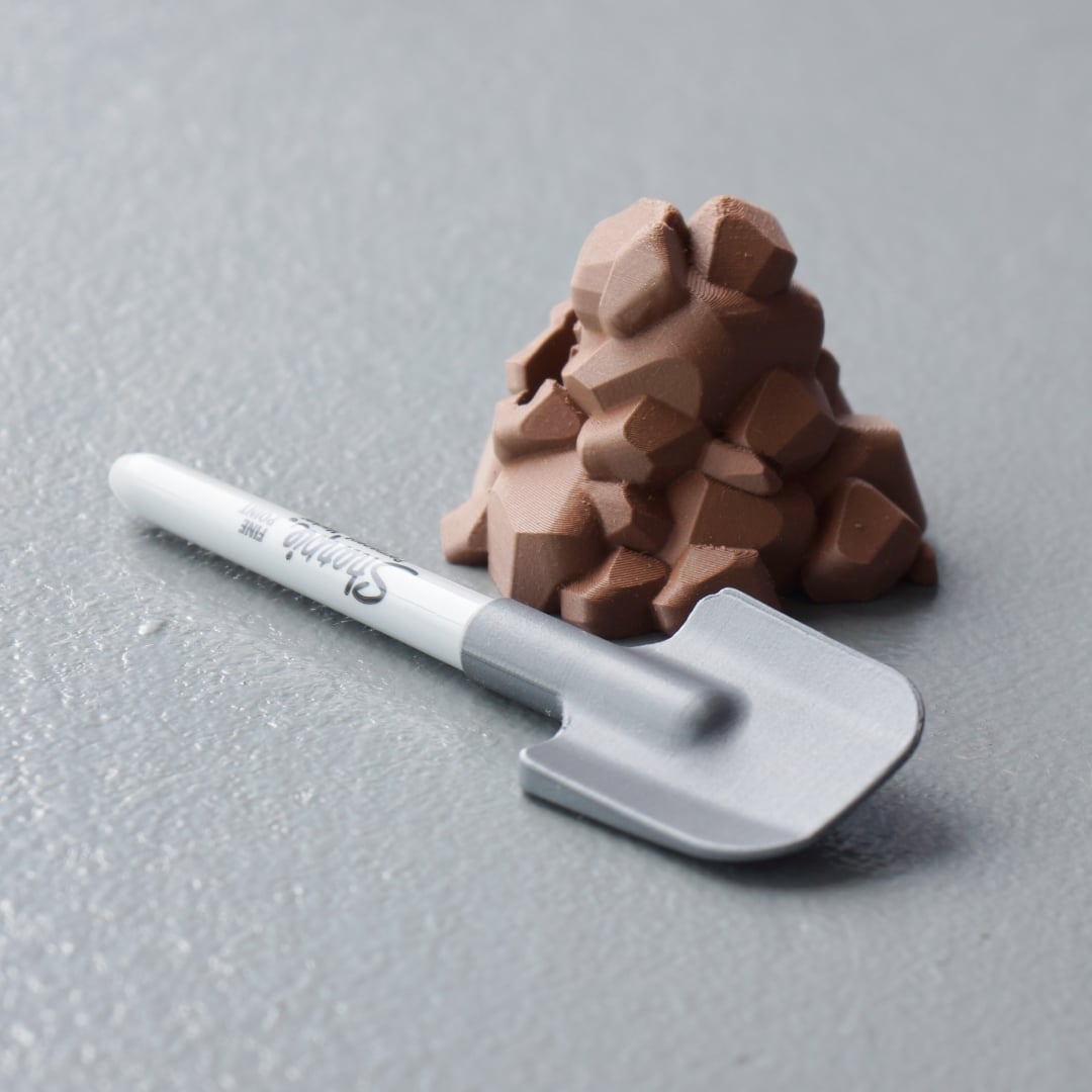 Sharpie Spade Cap with Rock Pile Holder 3d model