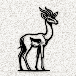 gazelle antelope wall art home decor 3d model