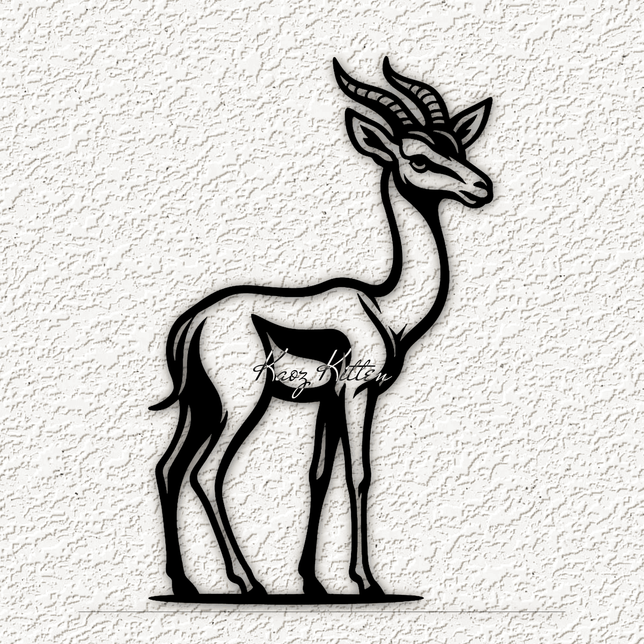 gazelle antelope wall art home decor 3d model