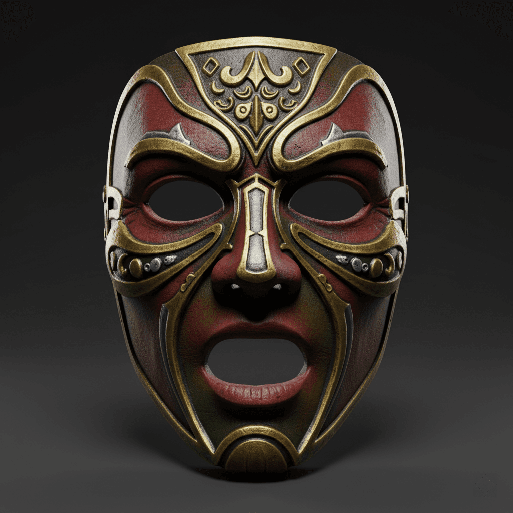 Ancient Guardian Wearable Fantasy Mask Premium STL File 3d model