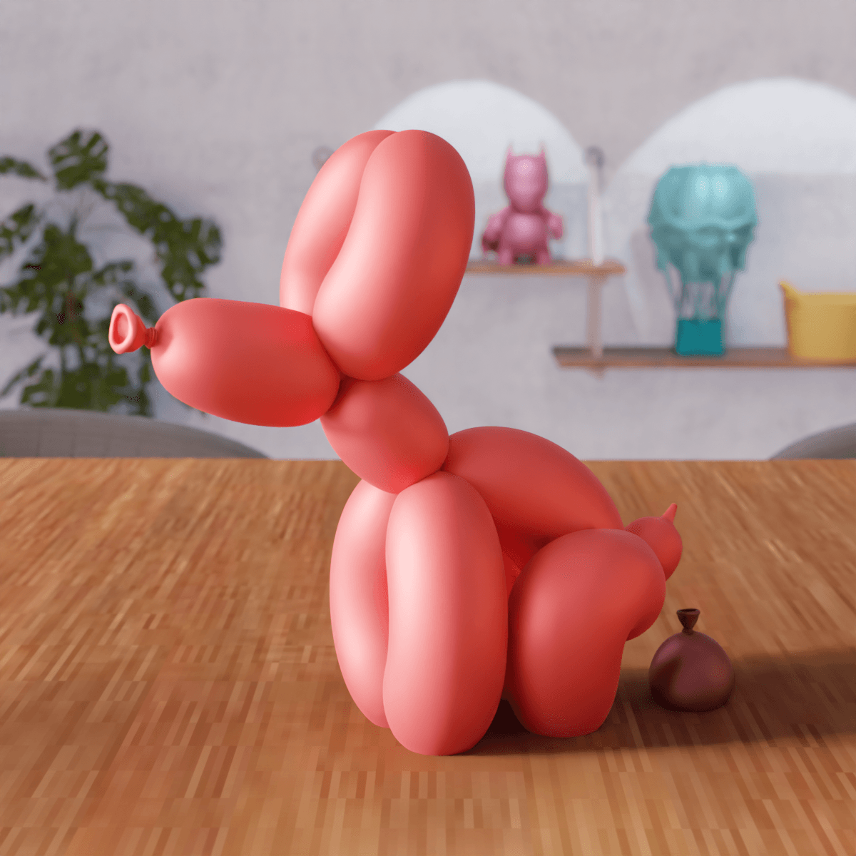 Humorous Balloon Dog – Funny Desk Decor 3d model