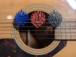 XL Flame Guitar Pick 3d model