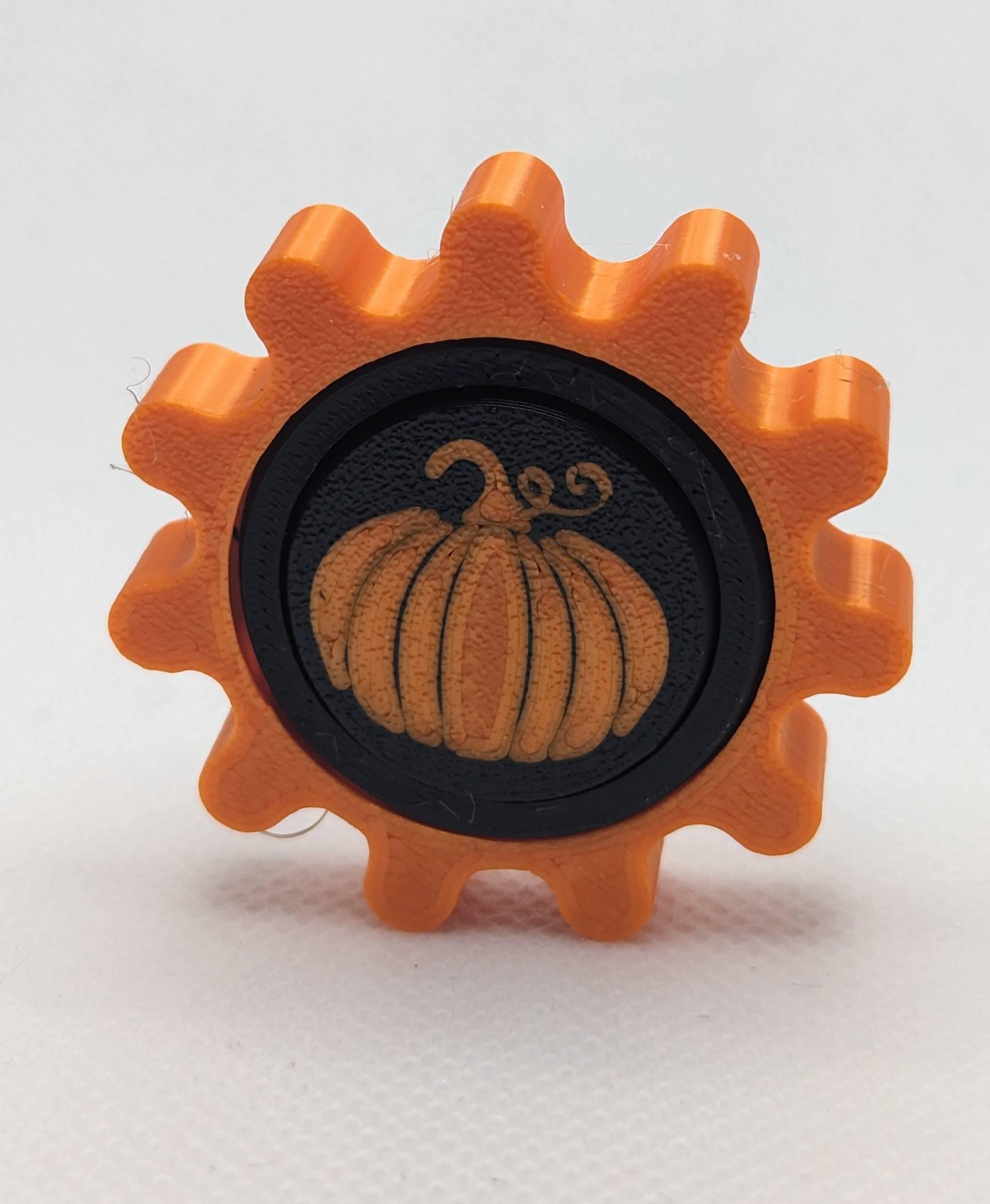 Gyroscope Gear Fidget - Halloween Pumpkin 3d model