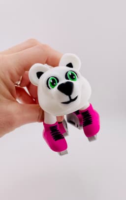 Bears on Ice Skates Flexi 3d model