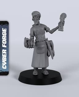 Chef Bolton - With Free Cyberpunk - Sci-Fi Gift Ideas for RPG and Wargamers 3d model