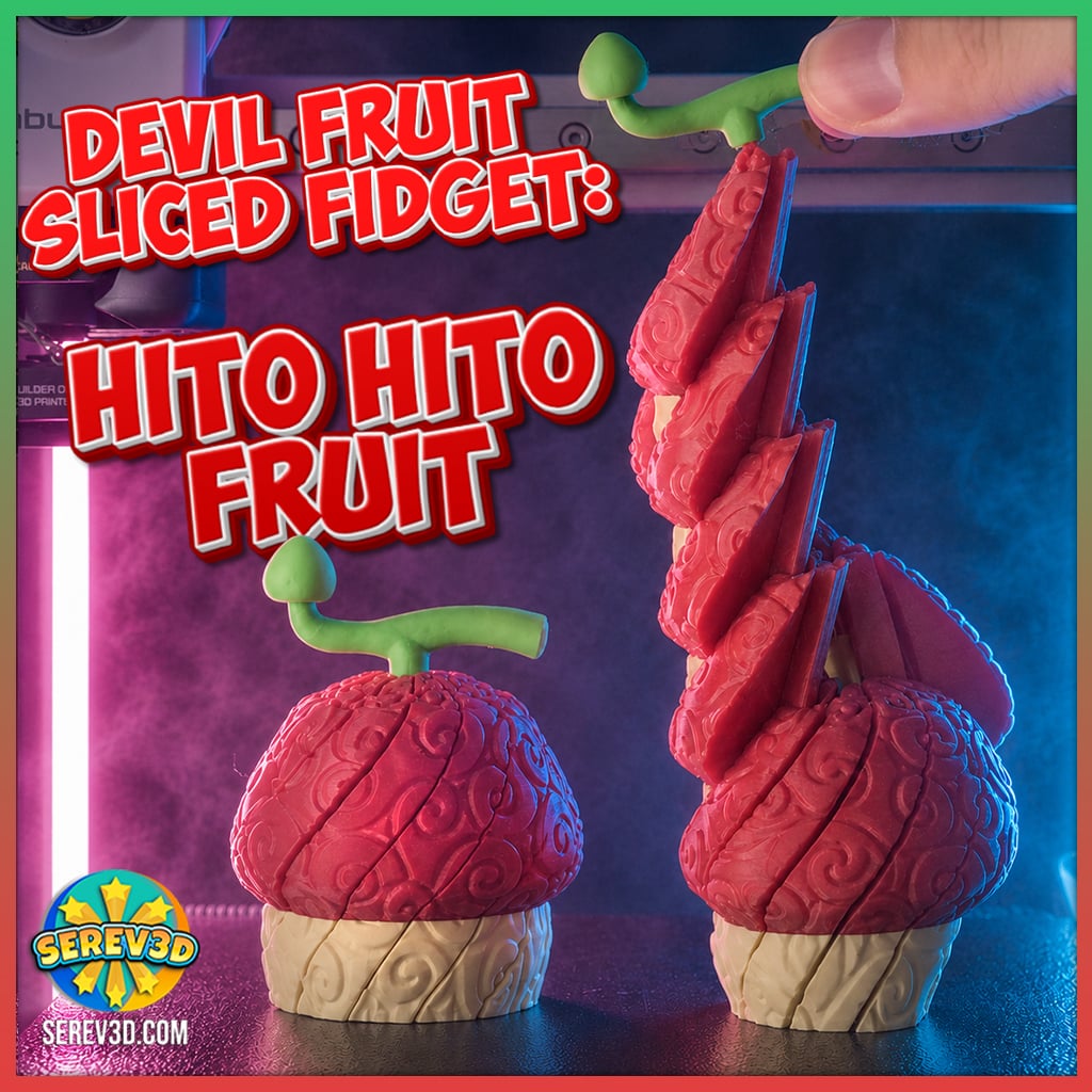 Devil Fruit Sliced Fidget Vol. 2 - Hito Hito Fruit Sensory Toy, Easy Assembly STL/3MF 3d model