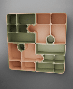 Puzzle Trinket shelf 3d model