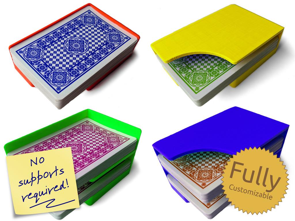 Quick Draw Card Dispenser - Fully Customizable Deck Holder or Caddy for Playing Cards 3d model